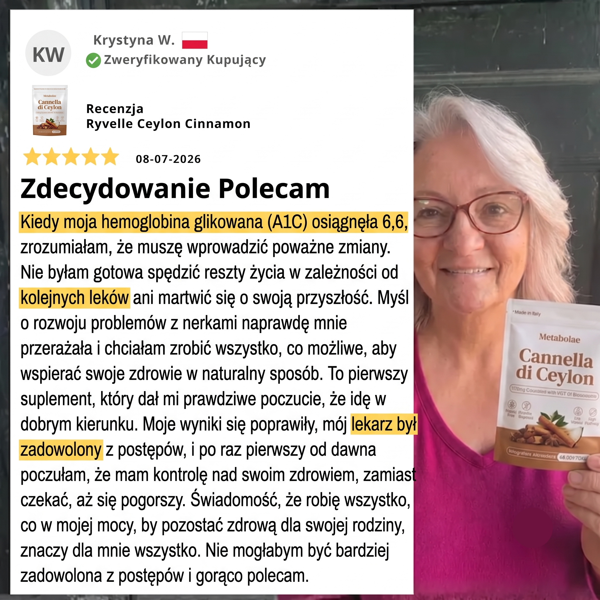 Cynamon Cejloński – Odpowiednik 7200mg z Olejem MCT