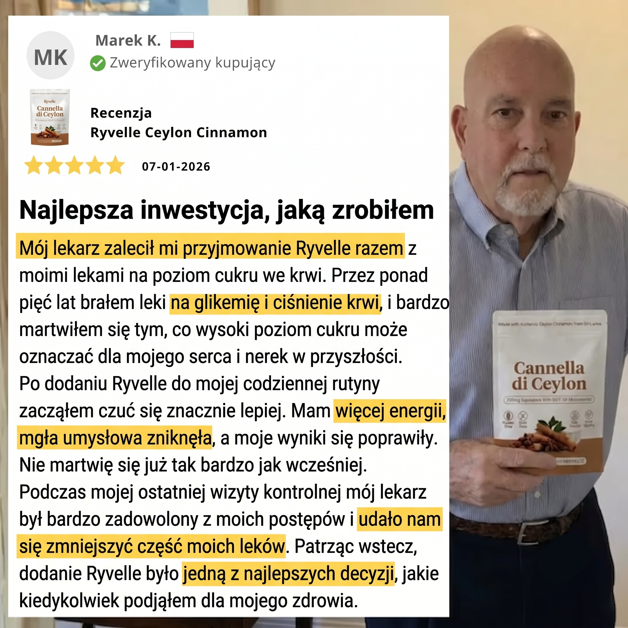 Cynamon Cejloński – Odpowiednik 7200mg z Olejem MCT