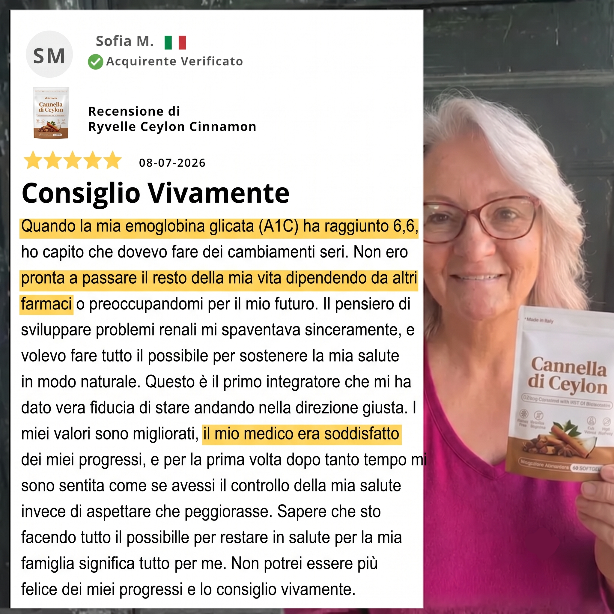 Cannella Ceylon Equivalente a 7200mg con Olio MCT
